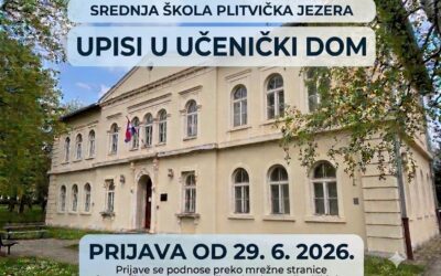 Natječaj za upis u Učenički dom školska godina 2026./2027. godina