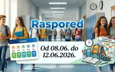 Raspored sati od 8.6.2026. do 12.6.2026. godine
